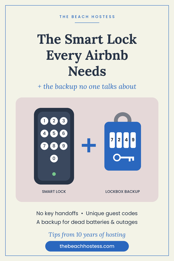Airbnb smart lock keypad and lockbox backup, tips from a 10 year vacation rental host